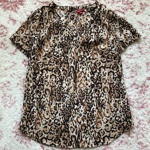 Target leopard print short sleeve top